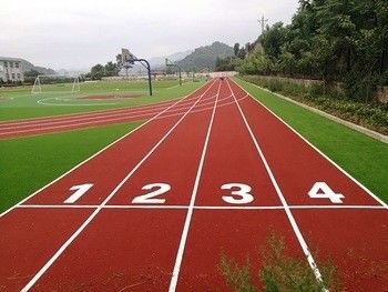 چمن مصنوعی رنگارنگ قرمز زرد بنفش آبی و صورتی با تراکم 16800