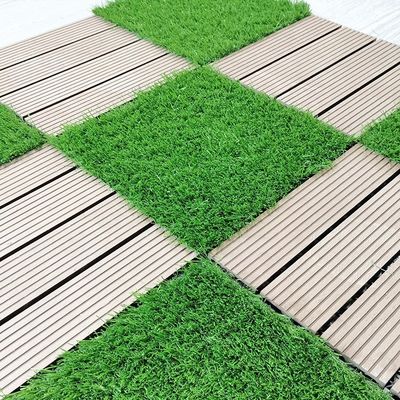 کاشی چوبی مصنوعی با پشتوانه دوگانه PP NET با فیبر پیچیده PE Monofilament