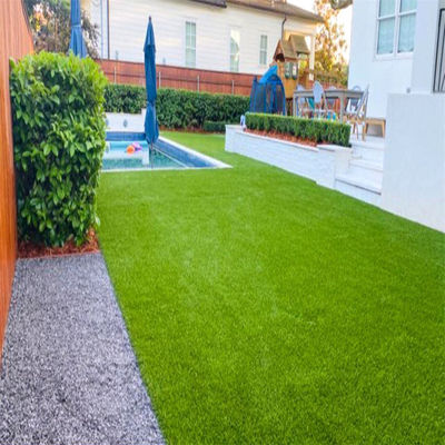 ارتفاع انبار 30mm 12m x 4m رنگ سبز بیرونی چمن مصنوعی برای چشم انداز باغ