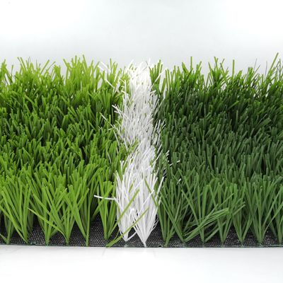 میدان فوتبال شکل W دو رنگ مقاوم در برابر UV PE Monofilament چمن مصنوعی