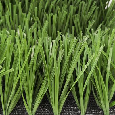 میدان فوتبال شکل W دو رنگ مقاوم در برابر UV PE Monofilament چمن مصنوعی