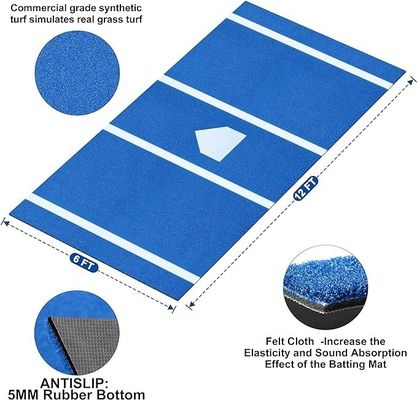 PE Monofilament PP Curly Fiber Batting Mat مقررات اندازه چمن برای فضای باز داخلی