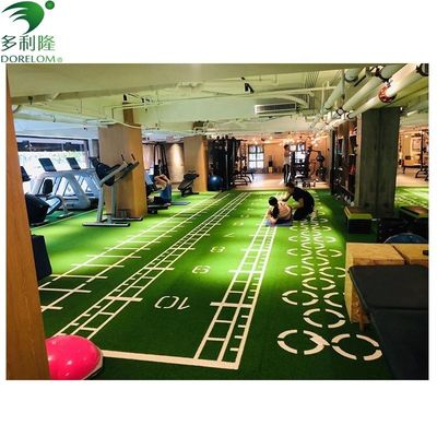 اندازه 3/16 اینچ 15-35mm نشان دادن چمن مصنوعی سبز برای کف ورزشگاه فرش پلاستیکی