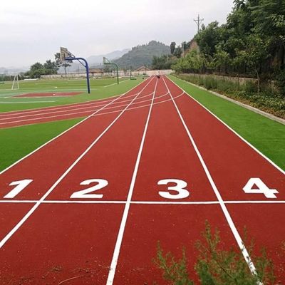 10mm-15mm ارتفاع قرمز چمن مصنوعی برای بدمینتون راه دویدن و مسیر ورزشی بدمینتون